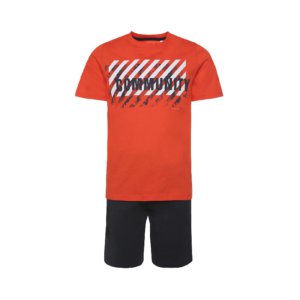 Пижама с шортами для мальчика красного цвета